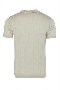 Strick Polo Beige